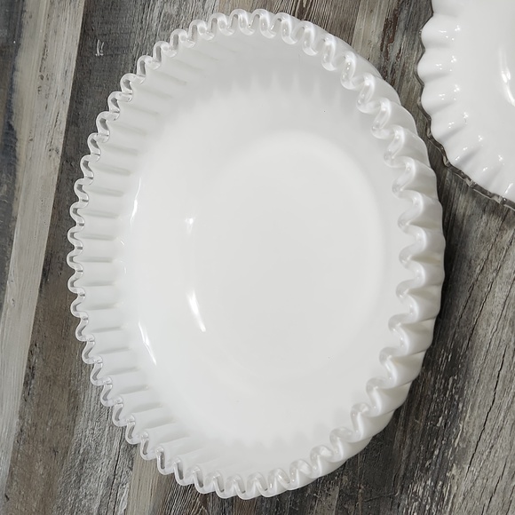 Antique Fenton Silver Crest Chip & Dip Set - Picture 6 of 10